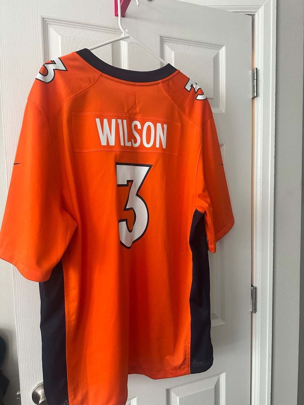 Nike Russell Wilson Denver Broncos #3 NFL On-Field Game Jersey Orange XL - Picture 3 of 4